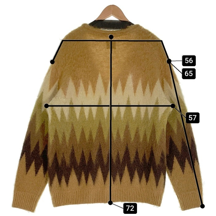 NEEDLES ニードルス 22AW Mohair Cardigan Zigzag モヘア カーディガン ジグザグ LQ274 イエロー ベージュ LQ274 Size L 福生店