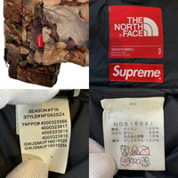 SUPREME シュプリーム 16AW THE NORTH FACE ノースフェイス Leaves Nuptse Jacket ヌプシジャケット リーブス ダウン ND51602I Size S 福生店