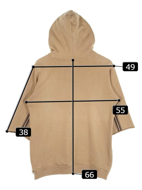 UNDERCOVER アンダーカバー 16SS SCAB期 復刻 5分袖 スウェットパーカー ベージュ Size 2 福生店