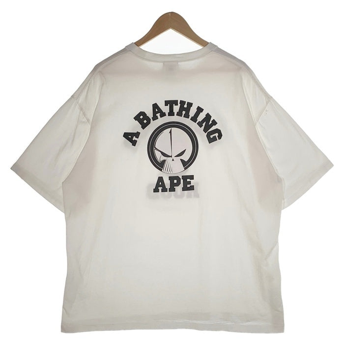 A BATHING APE アベイシングエイプ NEIGHBORHOOD ネイバーフッド プリントTシャツ ホワイト 001TEJ231901C Size 3XL 福生店