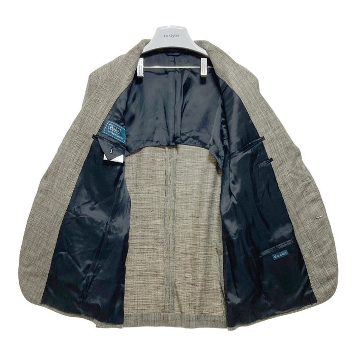 Polo by Ralph Lauren ポロラルフローレン シルク リネン 3B テーラードジャケット 段返り イタリア製 グレー Size 50 瑞穂店
