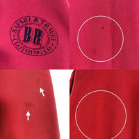 80's~ BANANA REPUBLIC バナナリパブリック 前Vガゼット クルーネックスウェットトレーナー レッド プリント 香港製 Size XL 福生店