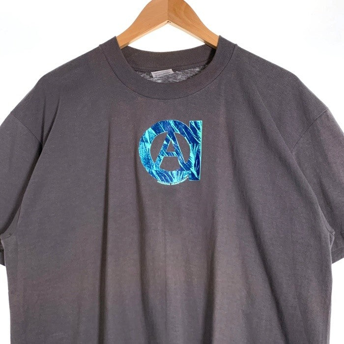 90's Anarchic Adjustment アナーキック アジャストメント サークル Aロゴ 半袖 Tシャツ チャコール USA製 Size XL 福生店