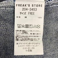 FREAK'S STORE フリークスストア 204-3453 ハイウエストサロペット デニム オーバーオール インディゴ sizeF 瑞穂店