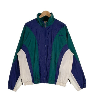 NIKE ナイキ ナイロン トラックジャケット ネイビー グリーン ホワイト 台湾製 Size M 福生店