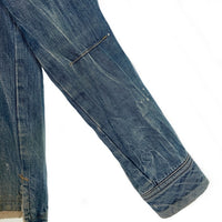 n(n) BY NUMBERNINE エヌエヌバイナンバーナイン プルオーバーデニムシャツ 襟ボア USED/ペンキ加工 Size 3 福生店