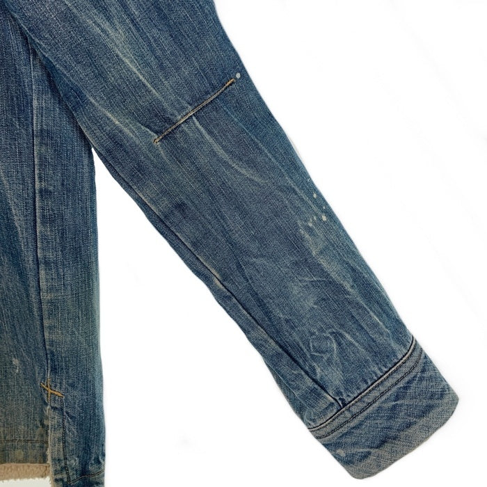 n(n) BY NUMBERNINE エヌエヌバイナンバーナイン プルオーバーデニムシャツ 襟ボア USED/ペンキ加工 Size 3 福生店