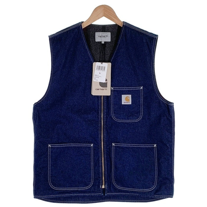 Carhartt WIP カーハート ワークインプログレス CHORE VEST チョアベスト 裏地ブランケット インディゴ I032704 Size L 福生店