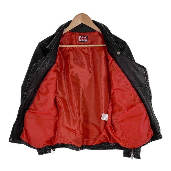 RALEIGH ラリー シープレザー ダブルライダースジャケット ブラック ロンジャン ライトニング型 6058 Size XS 福生店
