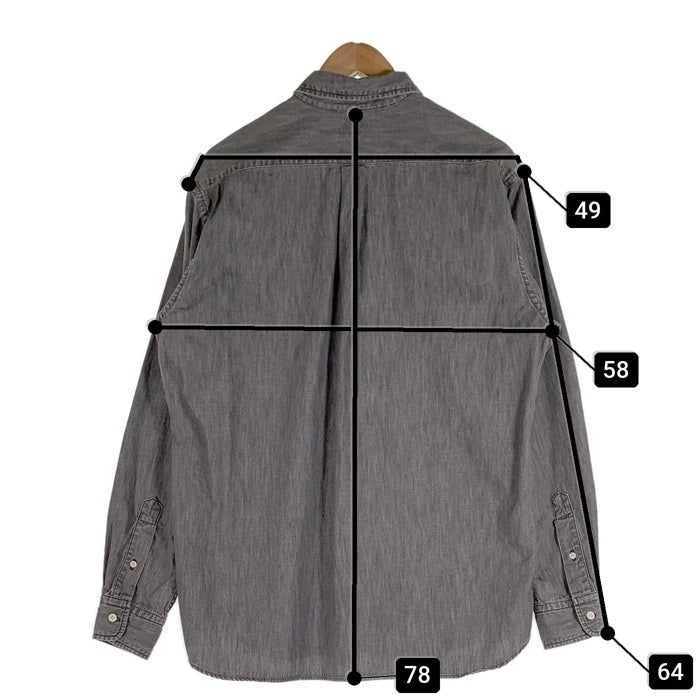 STANDARD CALIFORNIA スタンダードカリフォルニア DENIM BUTTON DOWN SHIRT デニム ボタンダウンシャツ グレー Size L 福生店