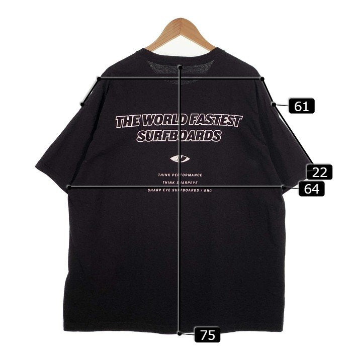 sharpeye surfboards シャープアイ サーフボード RHC ロンハーマン ボックスロゴ プリントTシャツ ブラック Size XL 福生店