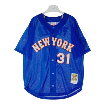 mitchell&ness ミッチェルアンドネス MLB ベースボールシャツ NY METS ニューヨーク・メッツ #31 マイク ピアッツァ Mike Piazza ピアザ ブルー sizeXL 瑞穂店