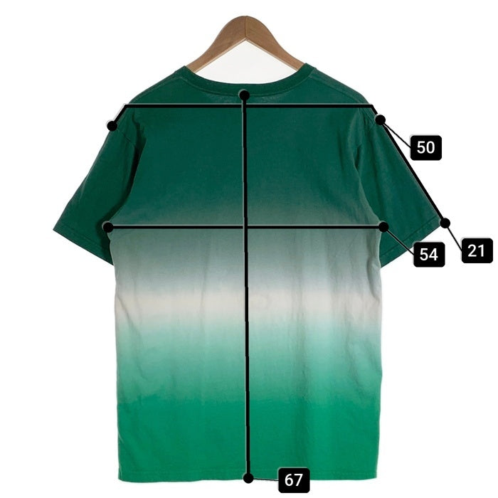 STUSSY ステューシー グラデーション ワールドツアー プリントTシャツ グリーン Size M 福生店