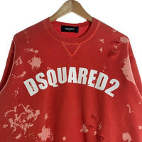 DSQUARED2 ディースクエアード ダメージ加工 クルーネック スウェット ピンク S74GU0677 Size M 福生店