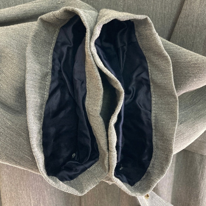 GIORGIO ARMANI LE COLLEZIONI ジョルジオアルマーニ  コレツィオーニ ポリエステルxオレフィン ロングコート グレー size38 瑞穂店