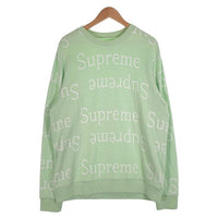 SUPREME シュプリーム 18SS Jacquard Logo Crewneck ジャカード ロゴ クルーネックスウェットトレーナー グリーン Size L 福生店