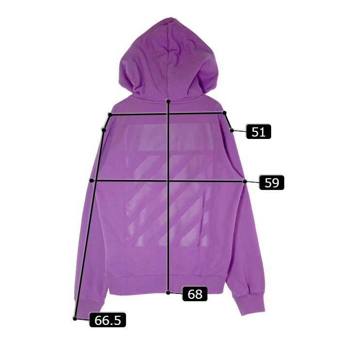 OFF-WHITE オフホワイト OMBB097S23FLE001 パーカー パープル sizeL 瑞穂店