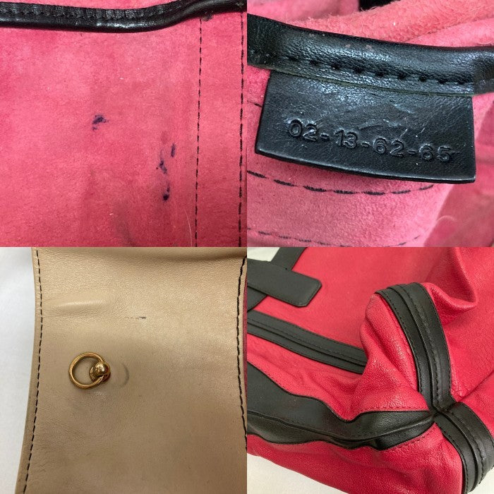 Chloe クロエ アリソン ハンドバッグ ALISON バイカラー レザー レッド ブラック 瑞穂店