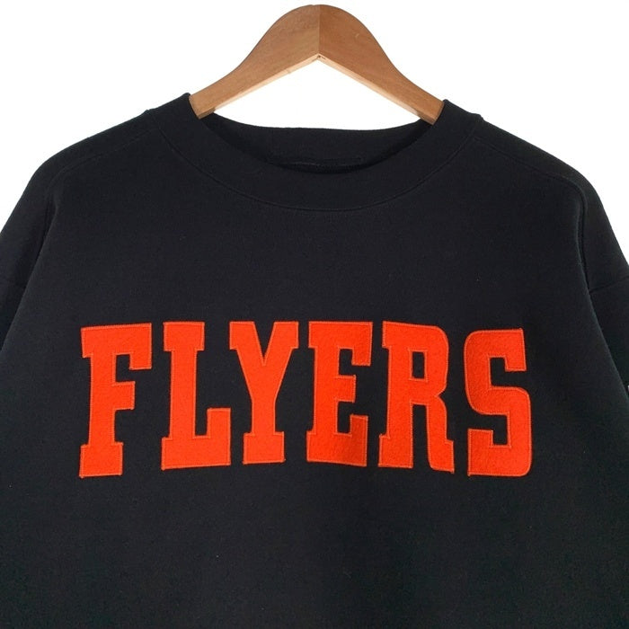 90's 00's majestic マジェスティック Philadelphia Flyers フィラデルフィア フライヤース クルーネック スウェット ブラック メキシコ製 Size M 福生店