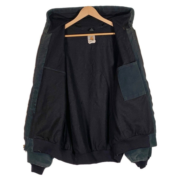 90-00's Carhartt カーハート アクティブジャケット ダック地 パーカー ブラック メキシコ製 J131 BLK Size XL-R 福生店