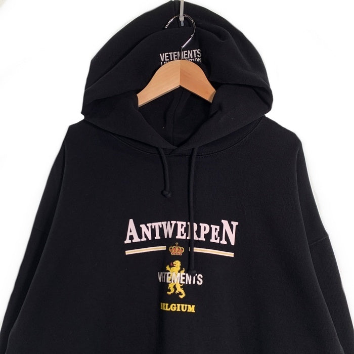 VETMENS ヴェトモン 19SS SECRET SOCIETY オーバーサイズ プルオーバー フーディー パーカー ブラック Size S 福生店