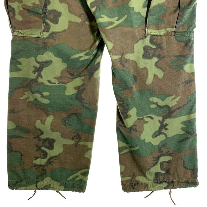60’s U.S.ARMY 米軍 ジャングルファティーグ ミリタリーカーゴパンツ リーフカモ RAPIDファスナー 68年会計 Size ｗ84cm 福生店