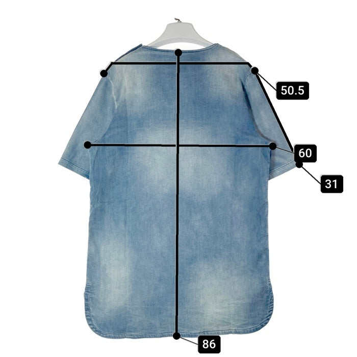 glamb グラム Brian knit denim SH ブライアンニットデニムシャツ インディゴ GB17AT/SH01 Size 4 瑞穂店