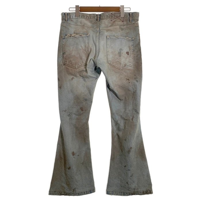 MLVINCE メルヴィンス 23AW DISTRESSED FLARE JEANS ダメージ加工 フレアデニムパンツ グレー Size 32 福生店