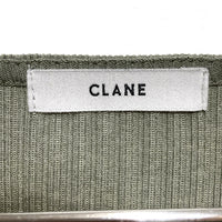 CLANE クラネ レイヤード リブロングTシャツ グリーン size2 瑞穂店