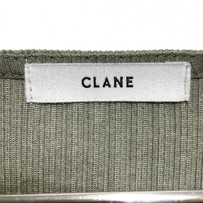 CLANE クラネ レイヤード リブロングTシャツ グリーン size2 瑞穂店