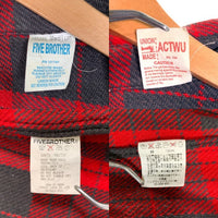 FIVE BROTHER ファイブブラザー チェック 長袖 フランネル シャツ レッド Size M 福生店
