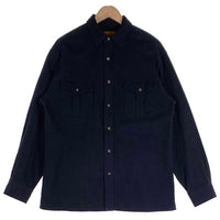 ST.JOHN’S BAY セントジョンズベイ フランネルシャツ プレーン ネイビー Size M 福生店