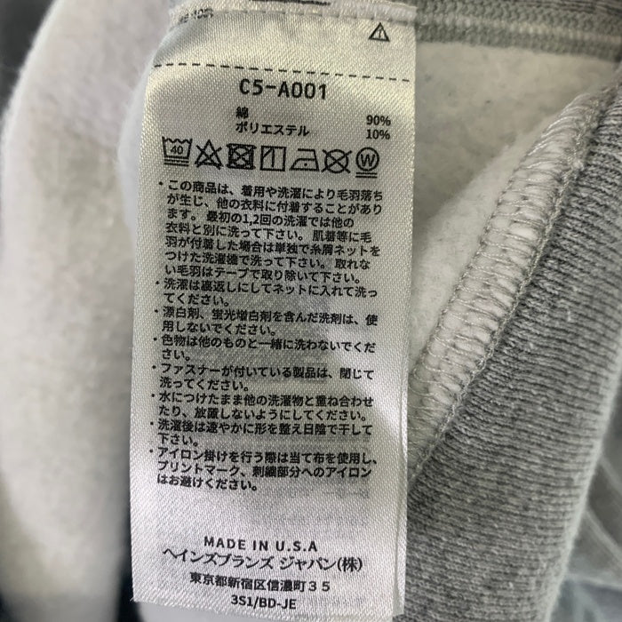 Champion チャンピオン YALE リバースウィーブ クルーネックスウェットトレーナー グレー 赤単色復刻 USA製 Size JP L 福生店