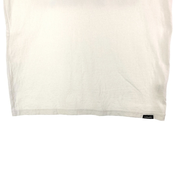 STUSSY ステューシー Schott ショット 100周年 BUILT FOR THE LONG HAUL!! Tシャツ ホワイト sizeL★汚れ有 瑞穂店