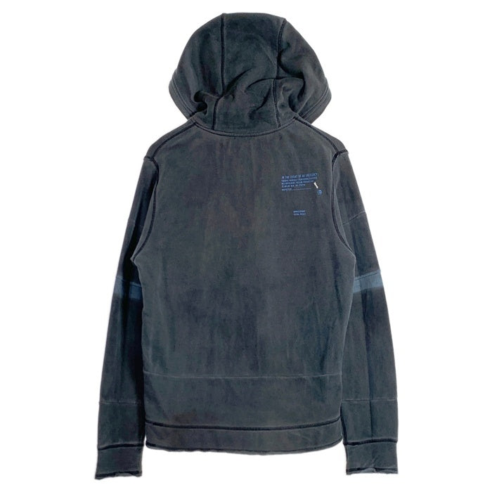 DIESEL ディーゼル Archive Half Zip Hoodie アーカイブ ハーフジップ フーディー プルオーバースウェットパーカー カーキ USED加工 Size L 福生店
