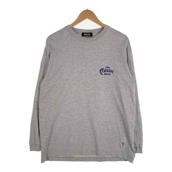 DELTA デルタ プリント ロングスリーブTシャツ グレー Size L 福生店