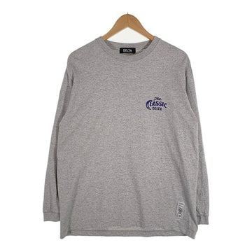 DELTA デルタ プリント ロングスリーブTシャツ グレー Size L 福生店