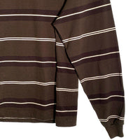 NAUTICA ノーティカ ボーダー ロングスリーブTシャツ ブラウン 213-1243 Size M 福生店