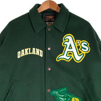 SKOOKUM スクーカム 22AW MLB オークランド・アスレチックス スタジアムジャケット スタジャン ワッペン グリーン Size 4 福生店