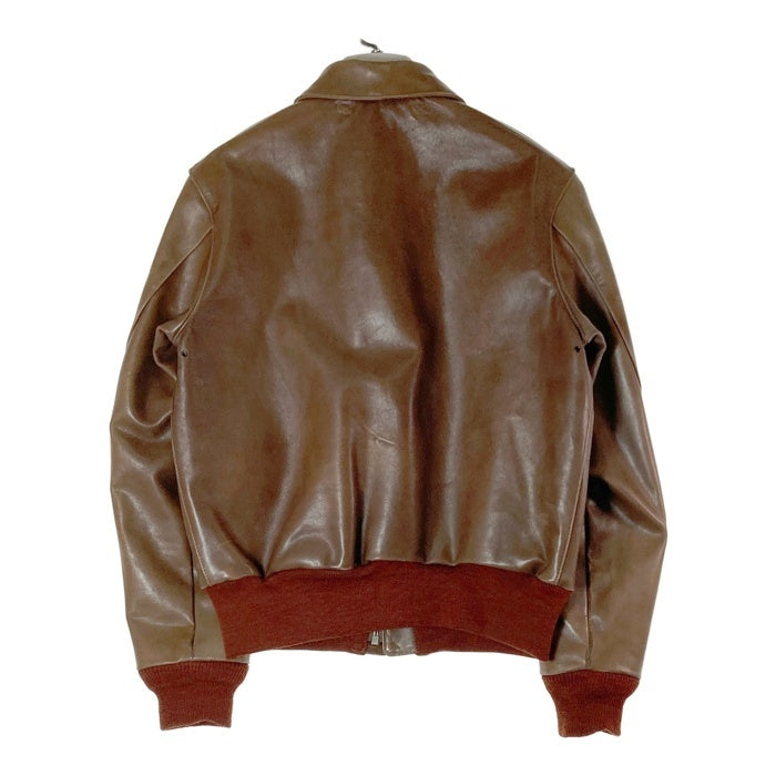 BUZZ RICKSON'S バズリクソンズ BR80653 A-2 赤リブ レザー フライトジャケット ブラウン size38 瑞穂店