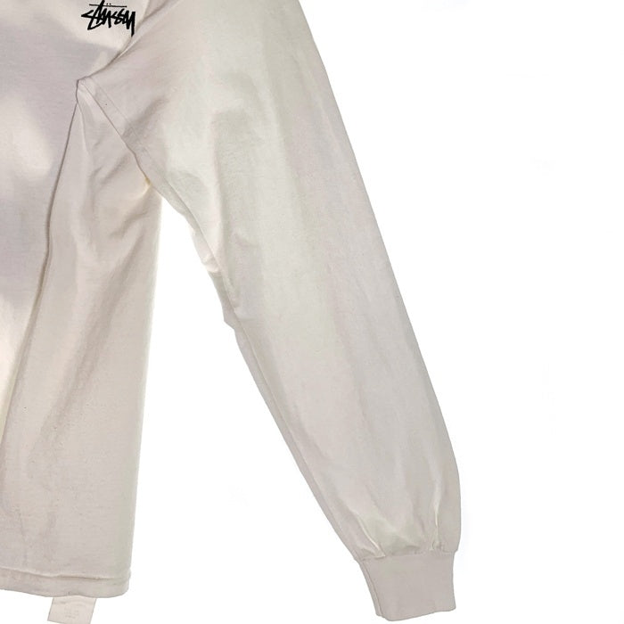 STUSSY ステューシー トランプ プリント 長袖 Tシャツ ロンT ホワイト Size L 福生店
