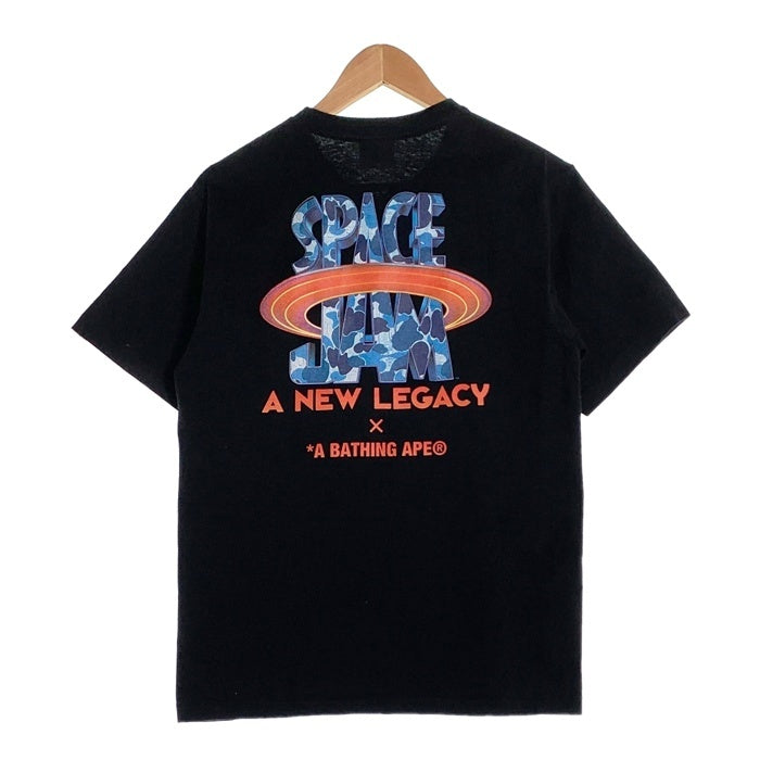 A BATHING APE アベイシングエイプ SPACE JAM スペースジャム A NEW LEGACY TUNE SQUAD プリントTシャツ ブラック 001TEH731907C Size M 福生店