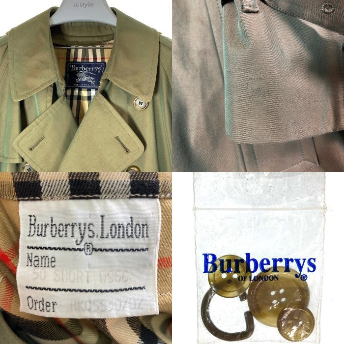 Burberry’s バーバリーズ トレンチコート ノバチェック 英国製 玉虫色 size50 瑞穂店