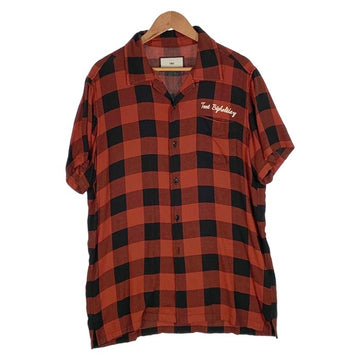 TMT ティーエムティー ORIGINAL RAYON BUFFALO CHECK オープンカラーレーヨンシャツ バッファローチェック レッド TSH-S1907 Size L 福生店