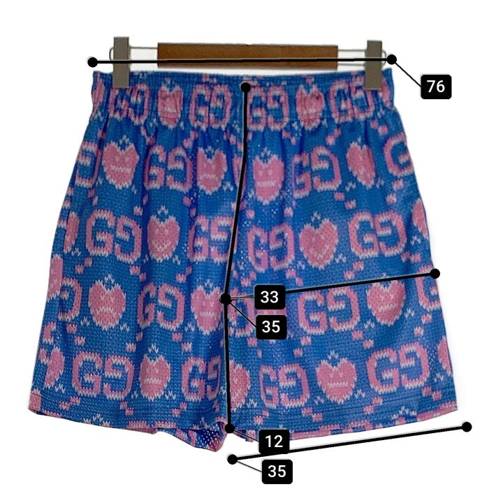 BRAVEST STUDIOS GG Shorts メッシュ ショーツ ハーフ パンツ ブルー ピンク Size L 福生店