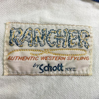 Schott ショット RANCHER バックルバック ストレートデニムパンツ インディゴ サスペンダーボタン 3126011 インディゴ size 34 瑞穂店