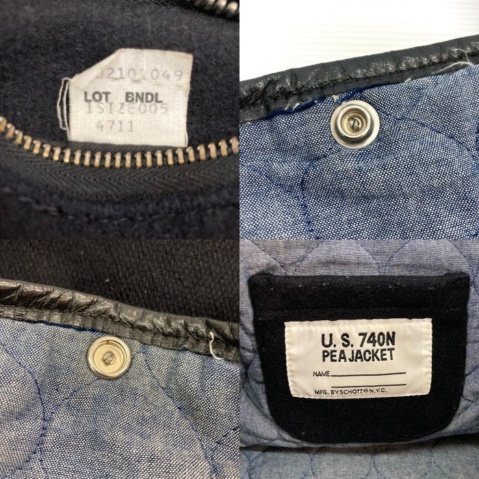 Schott ショット 裏地キルティング Pコート トートバッグ ネイビー size- 瑞穂店