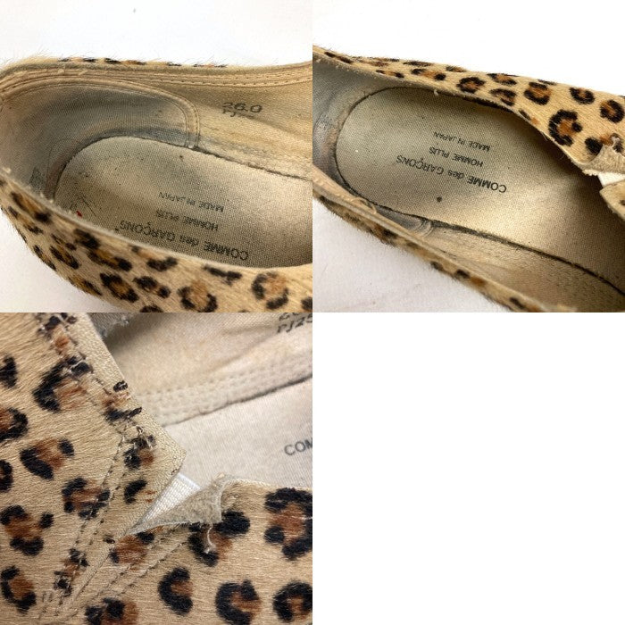 COMME des GARCONS HOMME PLUS コムデギャルソンオムプリュス ハラコ レオパード スリッポン ベージュ size26cm 瑞穂店