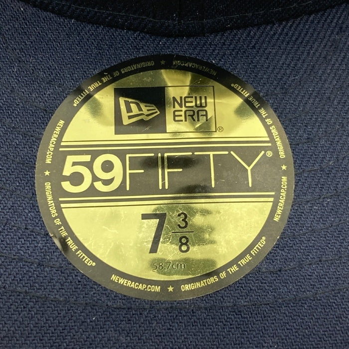 NEW ERA ニューエラ 59FIFTY ニューヨークヤンキース ベースボールキャップ ネイビー size7 3/8 瑞穂店