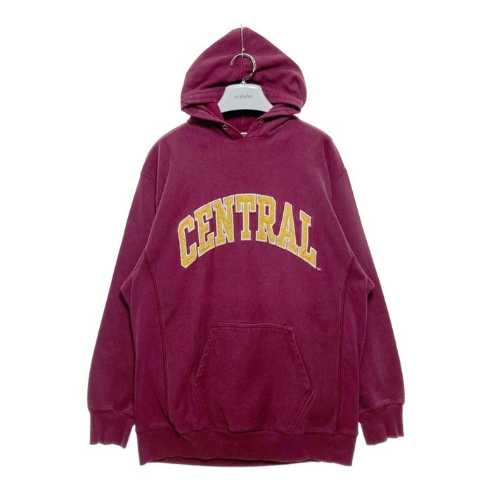 STEVE BARRY'S スティーブアンドバリーズ カレッジロゴ CENTRAL スウェット プルオーバーパーカー ボルドー sizeL 瑞穂店